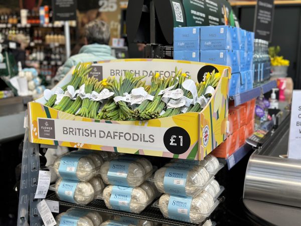 M&S Daffodils unit at the tills