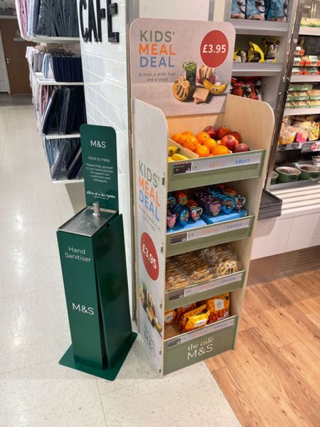 M&S 'Kids Meal Deal' slot-together plywood display